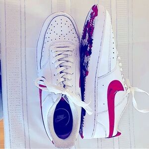 Excellent Like New Red White Nike Court Vision Shoes